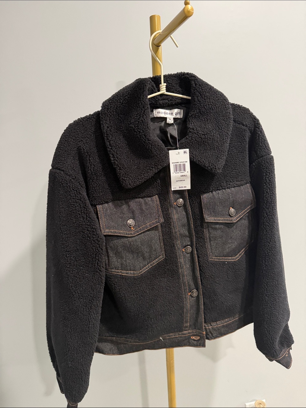 Madden Girl Black Teddy Jacket